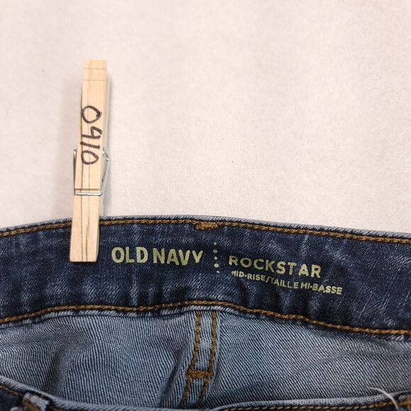 Old Navy Mid Rise Casual Medium Wash Button Zip Jeans Womens Size 2 Blue - Picture 4 of 8